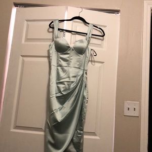 Never worn Miss Circle satin dress